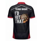 Custom I'd Hit That Darts Polo Shirt For Men, Custom Funny Darts Team Shirts DZ0007
