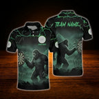 Bigfoot Thunder Custom Mens Dart Polo Shirt, Custom Sasquatch Darts Team Shirt