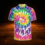 Colorful Tie Dye Men's Golf Polo Shirts, Tie Dye Golf Shirts