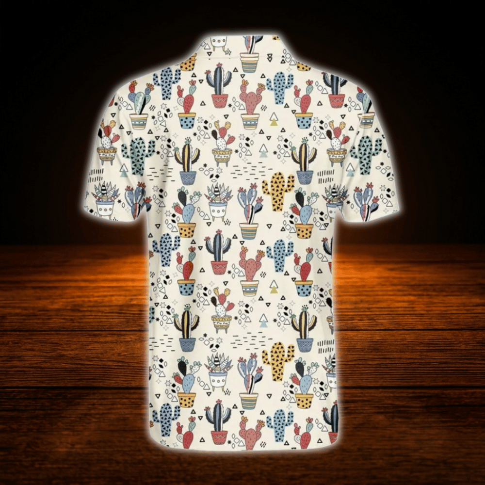 Cactus Men's Golf Polo Shirt, Cactus Golf Shirt