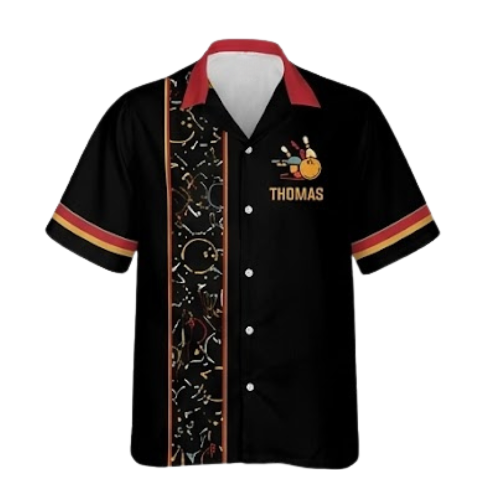 Custom Retro Bowling Hawaiian Shirt For Men, Custom Retro Bowling Team Shirts BE0078