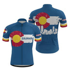 Custom Colorado Flag Cycling Short Sleeve Jersey For Men, Custom Colorado Cycling Jersey CZ0044