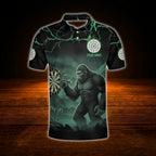 Bigfoot Thunder Custom Mens Dart Polo Shirt, Custom Sasquatch Darts Team Shirt