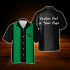 Custom Logo Text Bowling Hawaiian Shirt For Men Women, Custom Logo Bowling Shirts