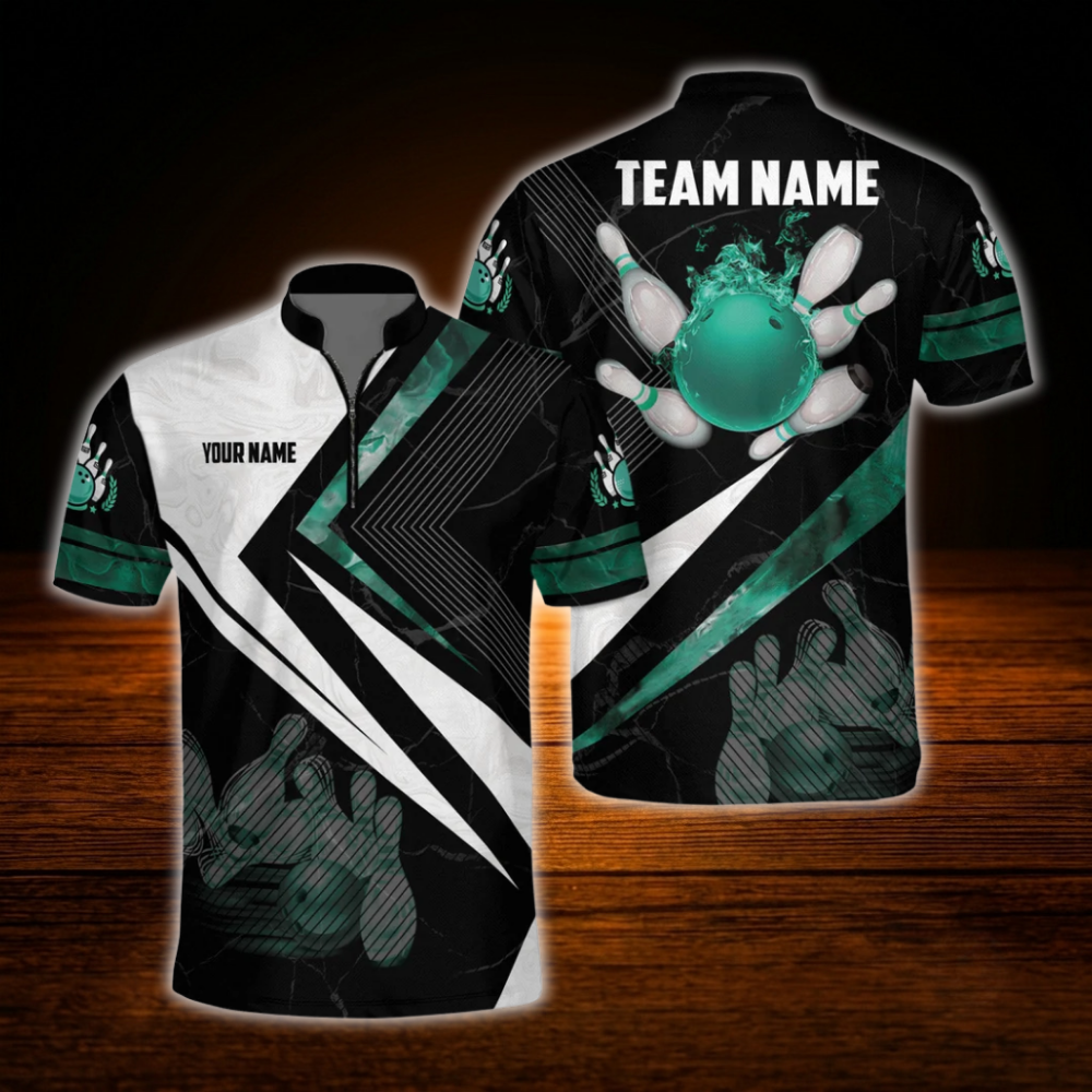 Custom Flaming Ball Bowling Jersey For Men, Custom Flame Bowling Shirt Team