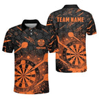 Custom Team Darts Polo Shirt Mens  Black Red, Custom Darts Shirts DZ0011
