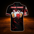 Custom Beer Argyle Bowling Polo Shirt For Men, Custom Beer Bowling Team Shirt