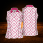 Let's Go Girl Cowgirl Pink Women Sleeveless Golf Shirts, Women's Western Golf Shirts