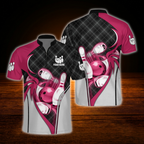 Custom Name Bowling Jersey For Men, Black And Red Custom Bowling Shirt
