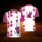 Bowling And Wine That's Why I'm Here Custom Wine Skull Yellow Bowling Shirts Men, Custom Funny Wine Bowling Team Shirts