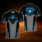 Custom Team Purple Bowling Polo Shirts For Men, Custom Bowling Team Shirts