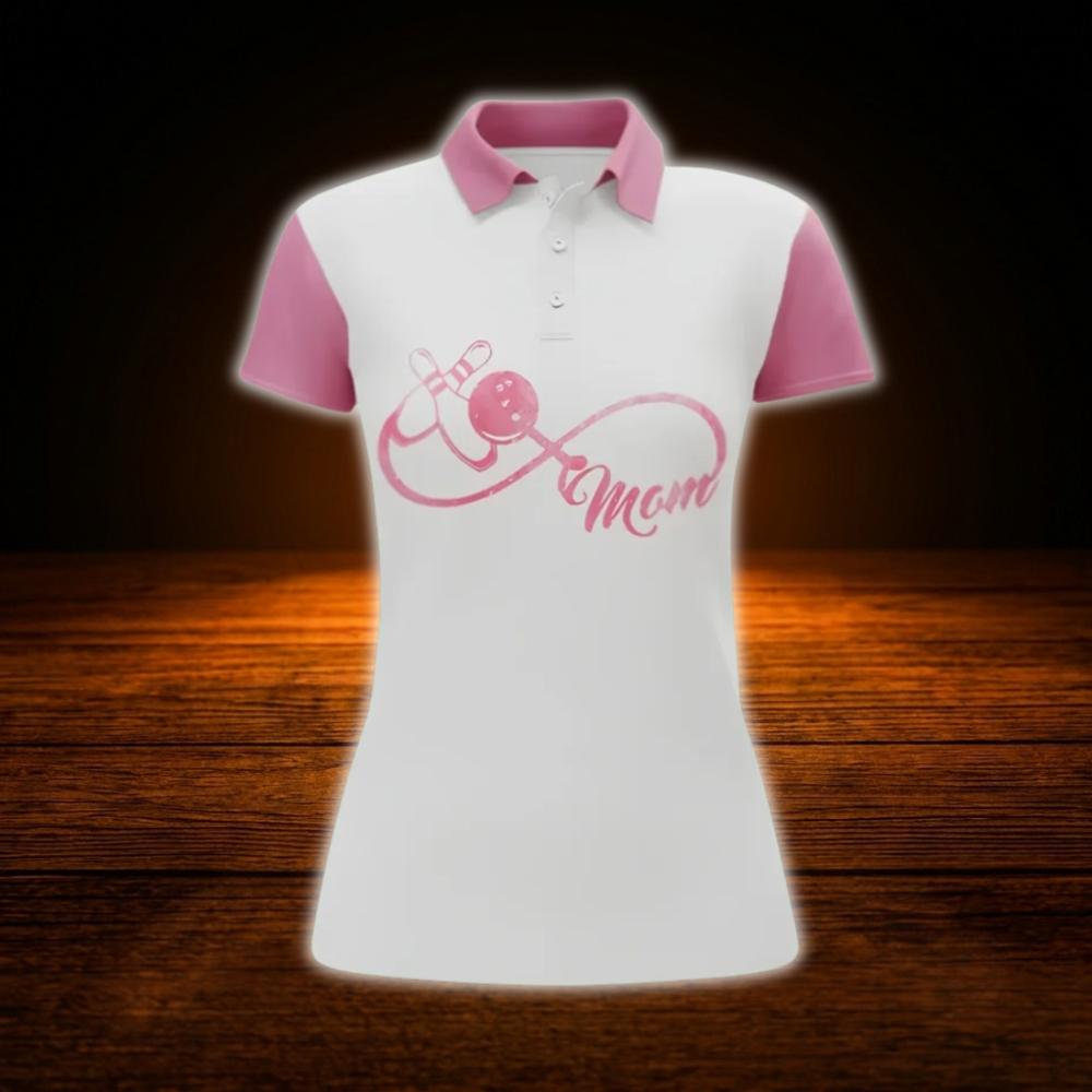 Queen Of The Lanes Custom Mom Bowling Polo Shirts For Women, Custom Mom Bowling Shirts