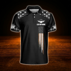 Custom American Flag Ball Polo Bowling Shirts For Men, Custom Patriotic Bowling Shirts Team